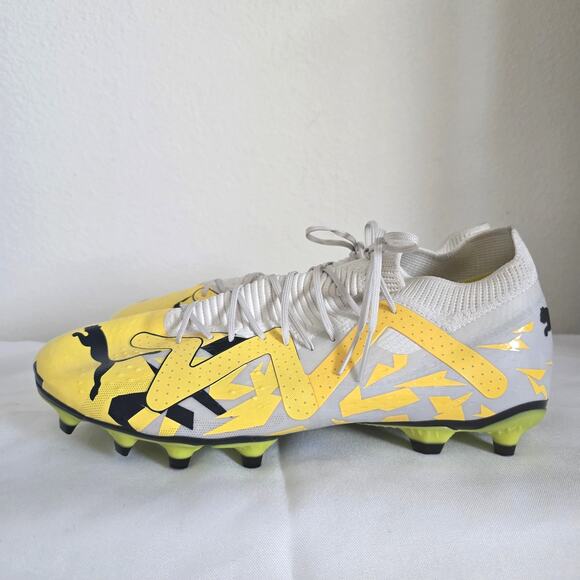 Puma Other - *NEW Puma Future Match MG Yellow White Mens US10 Fusionfit 360 Soccer Cleats